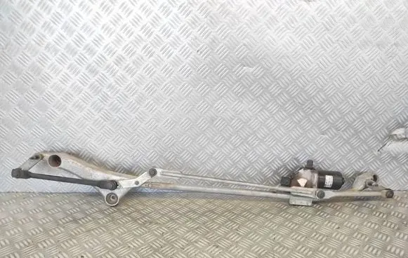 Front wiper linkage and motor