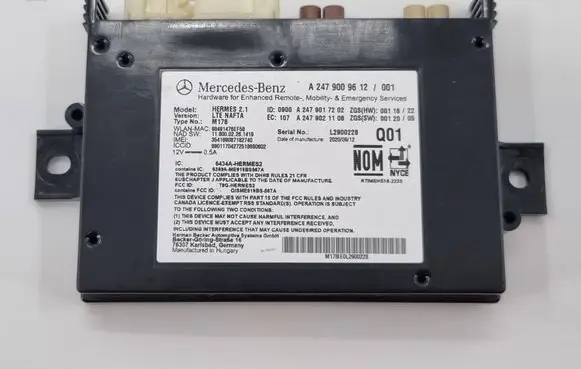Mercedes-Benz A W177 Bluetooth control unit module A2479009612
