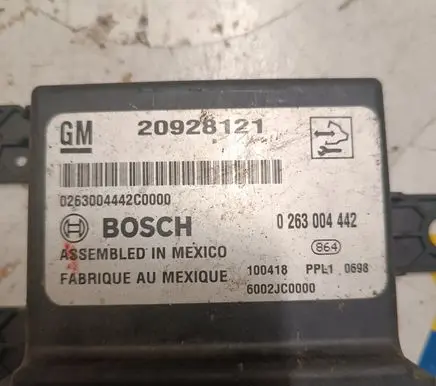 Opel Astra J Parking PDC control unit/module 20928121 0263004442