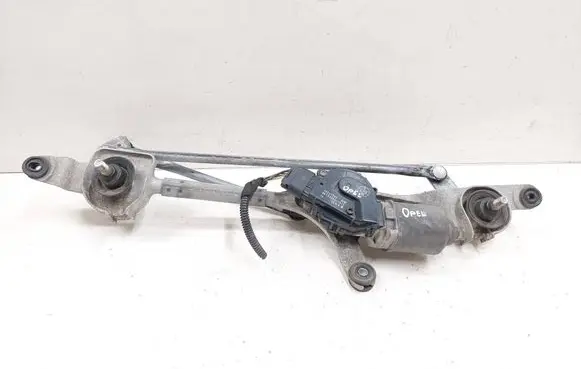 Front wiper linkage and motor