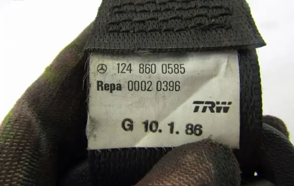 Audi TT TTS Mk2 Rear seatbelt 1248600585