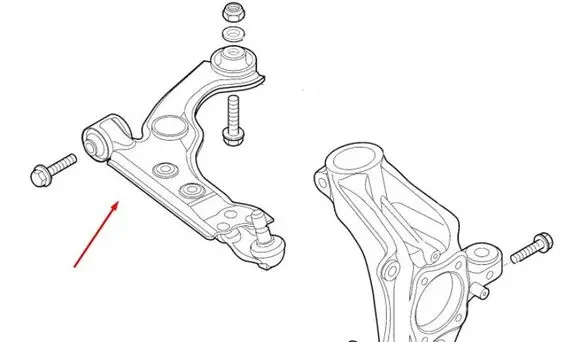 Alfa Romeo Giulietta Front control arm 50521046