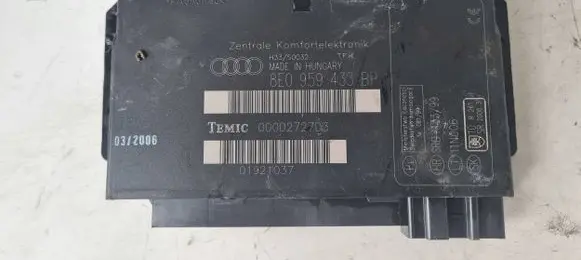Audi A4 S4 B7 8E 8H Comfort/convenience module 8E0959433BP 00002727D3 01921037