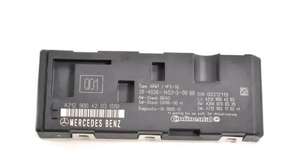 Mercedes-Benz C W204 Tailgate/trunk control unit/module A2129021102 A2048706526