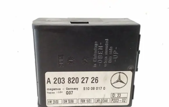 Mercedes-Benz C W203 Alarm control unit/module A2038202726 510080170