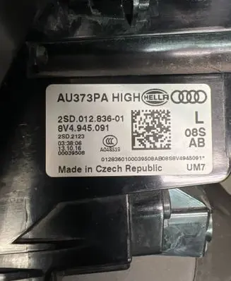Audi A3 S3 8V Rear/tail lights AU373PA 8V4945091 2SD01283601