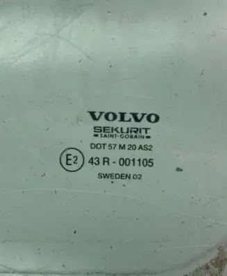 Volvo XC70 Rear door window glass 43R001105 DOT57M20AS2