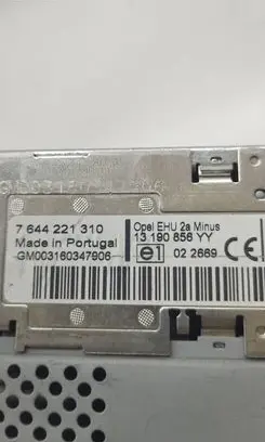 Opel Vectra C Radio/CD/DVD/GPS head unit 13190856 7644221310 GM003160347906