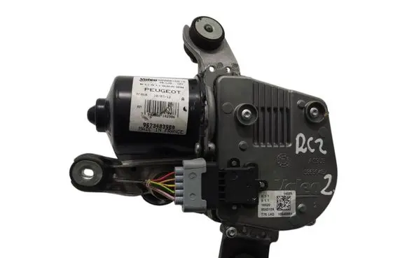 Front wiper linkage and motor