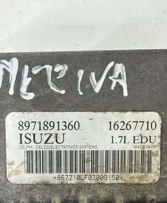 Opel Meriva A Fuel injection pump control unit/module 16267710 8971891360 867710LF03009150
