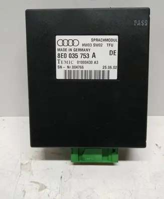 Audi A4 S4 B6 8E 8H Other control units/modules 8E0035753A 004766 01000430A3