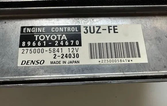 Lexus SC 430 Engine control unit/module 8966124670 2750005841 224030