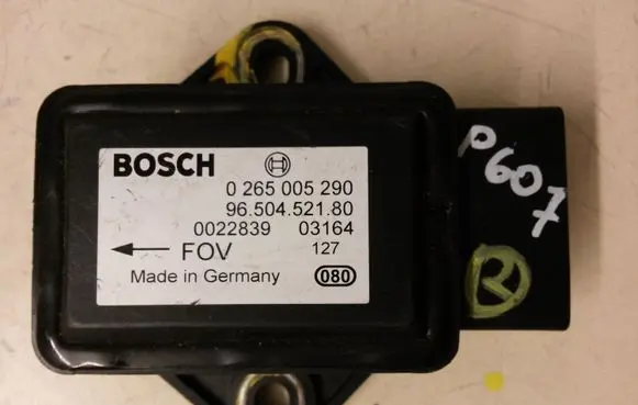 Peugeot 607 ESP acceleration yaw rate sensor 9650452180 0265005290 BOSCH