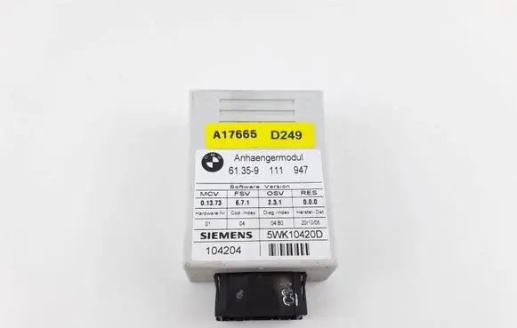 BMW 5 E60 E61 Tow bar trailer control unit/module 9111947 61.35-9111947 61359111947