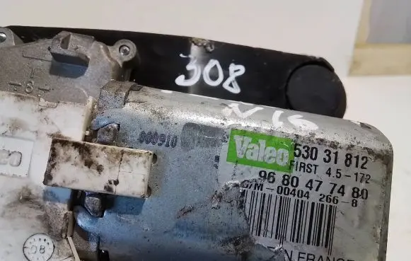 Peugeot 308 Rear window wiper motor 9680477480 53031812