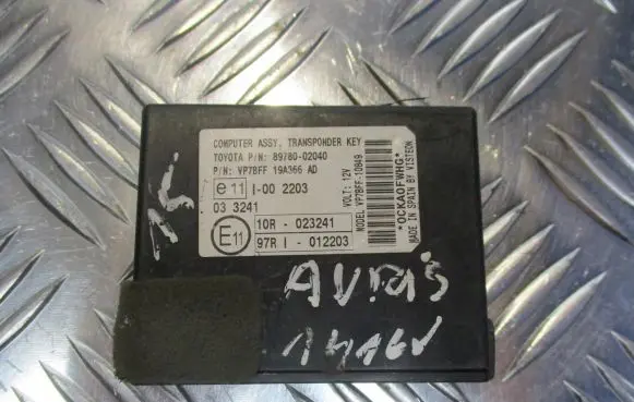 Toyota Auris 150 Immobilizer control unit/module 89780-02040