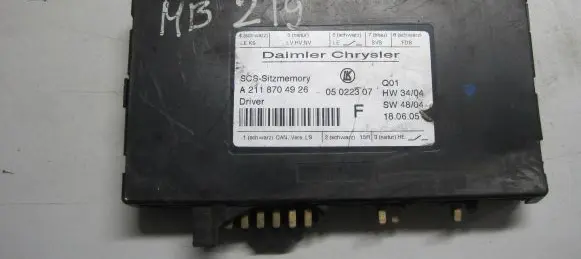 Mercedes-Benz E W211 Seat control module A2118704926