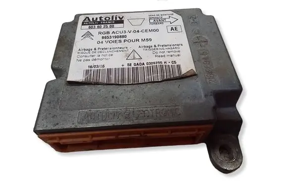 Peugeot Partner Airbag control unit/module 9653190880