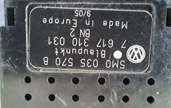 Volkswagen Golf V Bluetooth control unit module 7617310031 5M0035570B