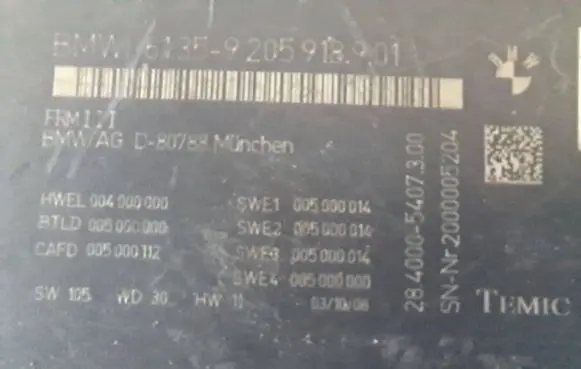 BMW 7 F01 F02 F03 F04 Light module LCM 9205918 005000000 005000112