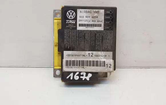 Volkswagen PASSAT B6 Airbag control unit/module 3C0909605M