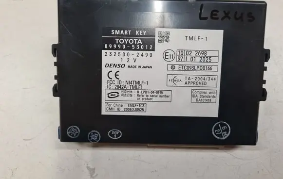 Lexus IS 220D-250-350 Keyless (KESSY) go control unit/module 8999053012 2325002490