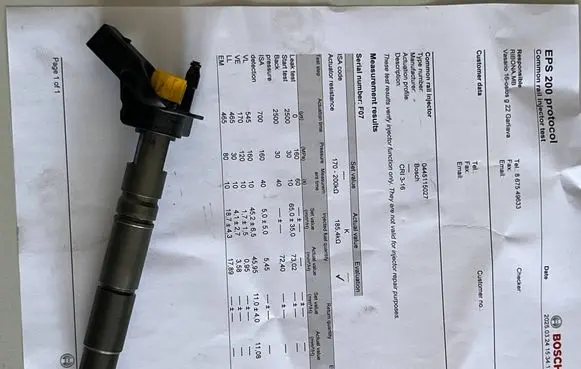 Mercedes-Benz R W251 Fuel injector A6420700587 0445115027