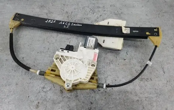 Rear door window regulator with motor