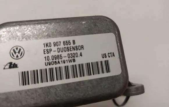 Volkswagen Touran I ESP acceleration yaw rate sensor 1K0907655B