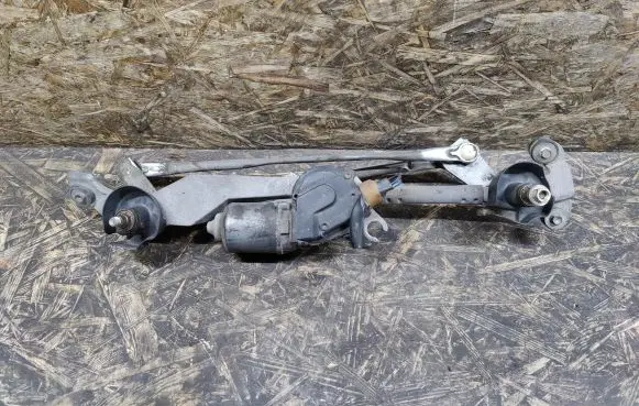 Front wiper linkage and motor