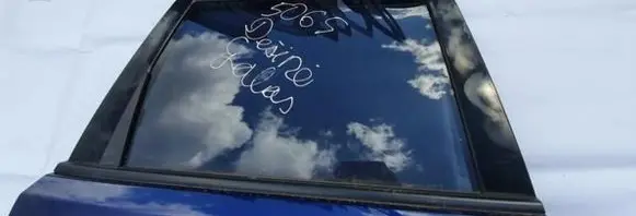 Rear door window glass