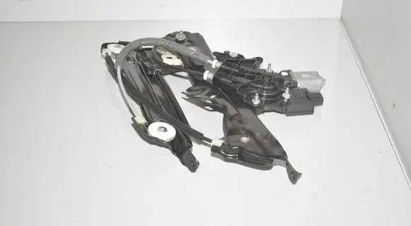 Rear door window regulator with motor