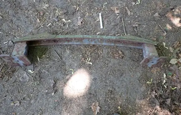 Rear bumper support beam