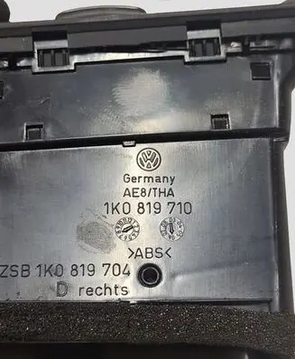Volkswagen Golf V Dashboard side air vent grill/cover trim 1K0819710 1K0819704