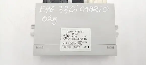 BMW 3 E46 Sunroof control unit/module 61358375444 8375444 61356960141