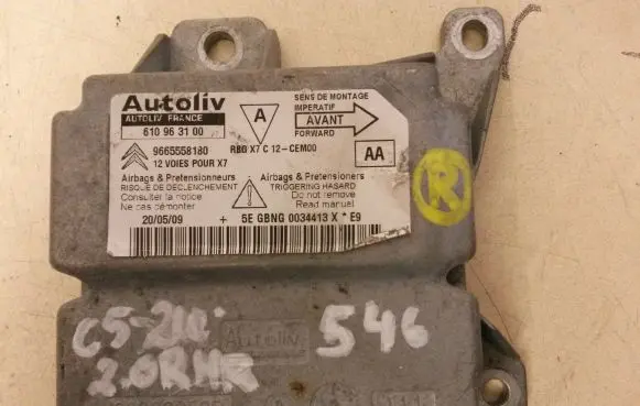 Citroen C5 Airbag control unit/module 9665558180 610963100