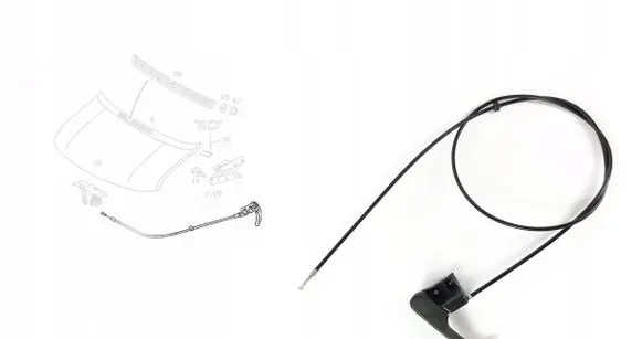 Mercedes-Benz Sprinter W901 W902 W903 W904 Engine bonnet/hood lock release cable 9017500359