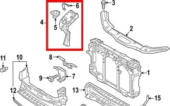 Mazda CX-5 II Headlight/headlamp mounting bracket kb7w-54-140
