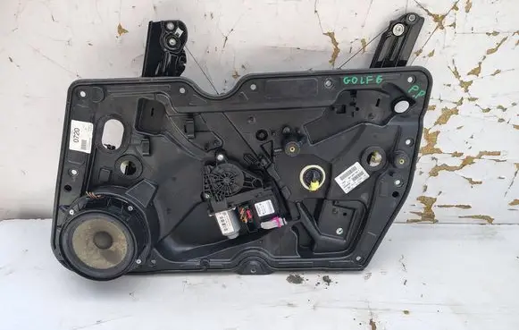Volkswagen Golf VI Front window lifting mechanism without motor 5K1837730T