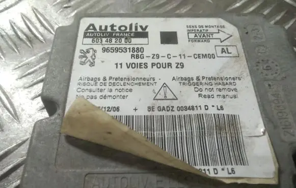 Peugeot 607 Airbag control unit/module 9659531880 603482000