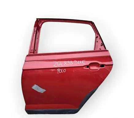 Volkswagen Polo VI Front door vent window glass four-door