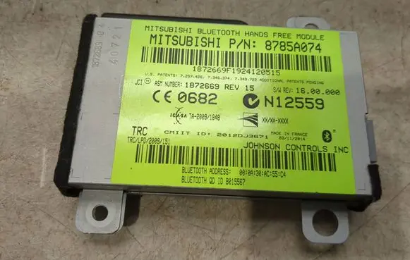Mitsubishi ASX Bluetooth control unit module 8785A074 N12559 1872669