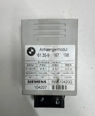 BMW 3 E90 E91 Tow bar trailer control unit/module 5WK10420G 9167198 104207