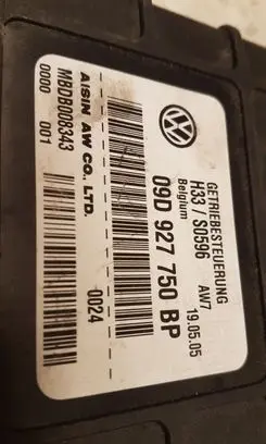 Volkswagen Touareg I Gearbox control unit/module 09D927750BP H33S0596