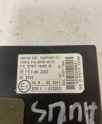 Toyota Auris 150 Other control units/modules 8978002170