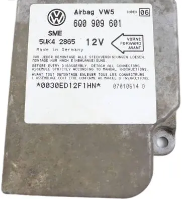 Volkswagen Polo III 6N 6N2 6NF Airbag control unit/module 6Q0909601 07010614D 5WK42865