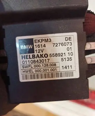 BMW 7 F01 F02 F03 F04 Fuel injection pump control unit/module 7276073 0110843017 55892110