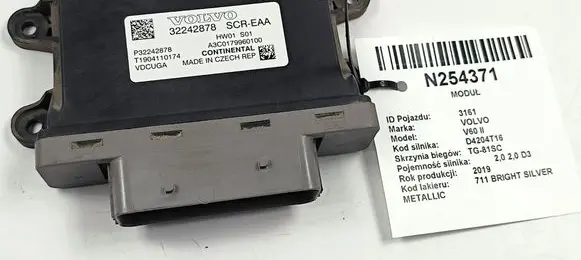 Volvo V60 Adblue control unit 32242878ADBLUE