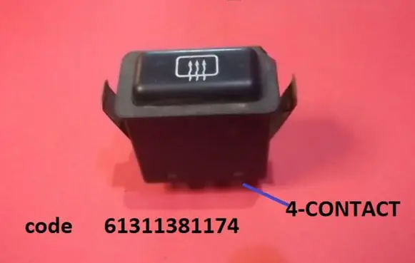 BMW 3 E30 Windscreen/window heater switch 61311381174