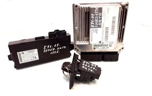 BMW 3 E90 E91 Engine ECU kit and lock set 7803369 0281013500 170107117